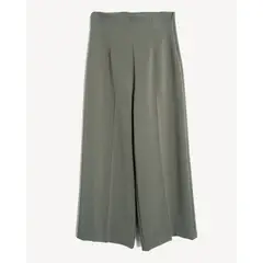 SEVEN SEVEN - Pantalón Culotte De Pinzas Para Mujer Verde