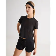 SEVEN SEVEN - Camiseta Deportiva En Mesh Para Mujer Negro