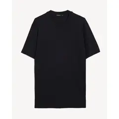 SEVEN SEVEN - Camiseta Regular Básica Para Hombre Negro