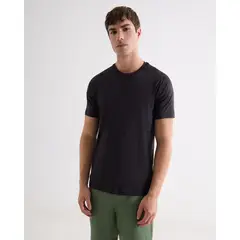 SEVEN SEVEN - Camiseta Deportiva Texturizada Para Hombre Negro
