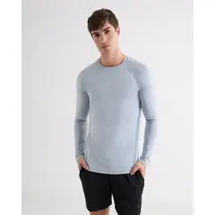 SEVEN SEVEN - Camiseta Deportiva Manga Larga Para Hombre Gris