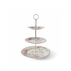 DECORIENTE - Base 3 Niveles en Porcelana Diseño Floral 6511-549 Muran
