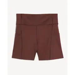 SEVEN SEVEN - Short Deportivo Pretina Ancha Para Mujer Café