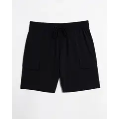 SEVEN SEVEN - Bermuda Cargo  Para Hombre Negro