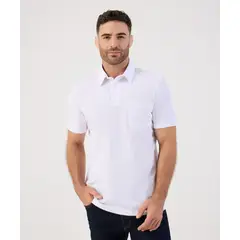 PATPRIMO - Polo Para Hombre Cuello Maquina Con Bolsillo Color Blanco Marca #44117246