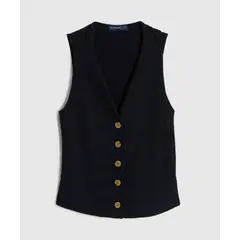PATPRIMO - Chaleco Para Mujer Punto Marca Negro #30250047