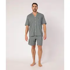 PATPRIMO - Conjunto De Pijama Estampada  Para Hombre Gris