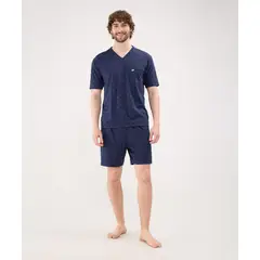 PATPRIMO - Pijama Para Hombre M/C P/C Color Azul Marca #44040202
