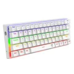T-DAGGER - Teclado Mecánico Arena Lite Switch Red 60% RGB Español Blanco