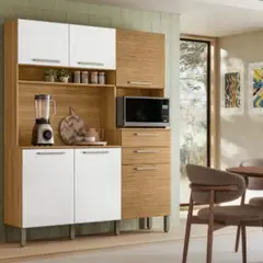 GENERICO - Alacena para Cocina Mueble Auxiliar Montesa 6 Puertas 2 Cajones