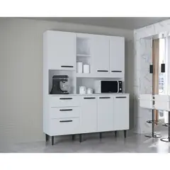ZER - Cocina Integral Catarina Blanca 180 cm 6Puertas Diseño Moderno y Funcional