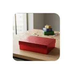 INFANTILES CAJUROMIX - Caja De Regalo Elegante Con Efecto Holográfico Rojo