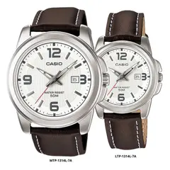 CASIO - Reloj En Pareja Modelo 1314L-7A Diseño Elegante