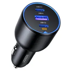 UGREEN - Cargador Carro 130W De 3 Puertos USB-C/USB-A Carga Rápida