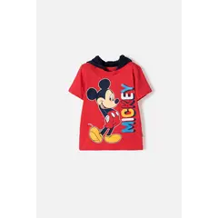 DISNEY - Camiseta de Mickey Mouse con gorro rojo para niño 2T a 6T