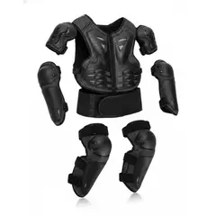GENERICO - KIT DE PROTECCION PARA NIÑO RODILLERA Y CODERA + PECHERA BMX