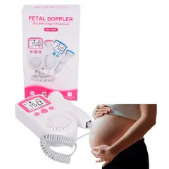 GENERICO - Monitor Doppler Fetal Portátil Con Pantalla Digital Para Bebé Rosado