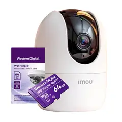 IMOU - Cámara de Seguridad Ranger 2 (3MP) + MicroSD 64GB Protección Avanzada para tu Hogar