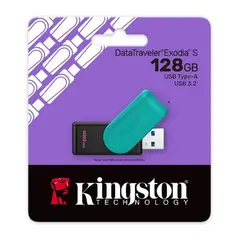 KINGSTON - Memoria Usb Datatraveler Exodia S 128gb Negro Azul