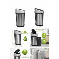 NINESTARS - PAPELERA CON SENSOR DE MOVIMIENTO