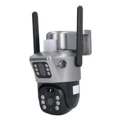 GENERICO - Cámara de Seguridad 4G Solar 2 Lentes PTZ App V380 Pro