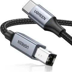 UGREEN - Cable Impresora USB-C A USB Tipo B 2.0 Escáner Cable Teclado DAC Piano Controlador DJ MIDI 2m