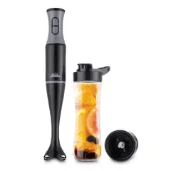 HOME ELEMENTS - Licuadora y Batidora De Inmersión + Jarra Personal Tritan - Dualmix