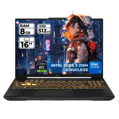 ASUS - PORTATIL GAMER TUF INTEL CORE I5 210-H RTX 3050 8GB RAM 512GB SSD FHD 144HZ