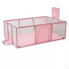 MUNDO BEBE - Corral Parque Infantil De Juegos Para Bebes con accesorios color rosa