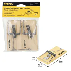 PRETUL - Trampa para Raton 4" 23709 2 Unidades