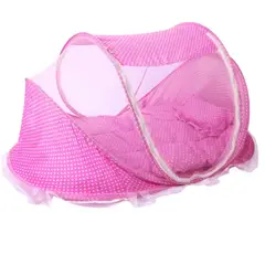 GENERICO - Mosquitero Plegable De Cuna para Bebé Rosa Nuevo