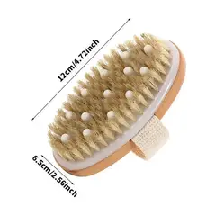 GENERICO - Cepillo Exfoliante Corporal Baño Piel Seca Ecológico Bambú
