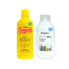 LA POCION - Shampoo Control Caspa +Gel Definidor de Rizos Capilar Tongole