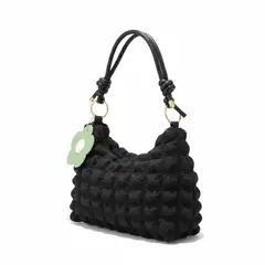 GENERICO - Bolso Mini Fiore Negro De Hombro Para Mujer En Tela De Excelente Calidad