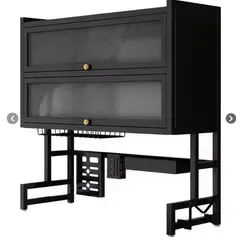 GENERICO - Escurridor Organizador De Platos 2 Niveles Con Tapa 65cm Doble Nivel