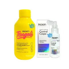 LA POCION - Tonico Capilar Control Caspa + Tratamiento Acondicionador Capilar Tongole