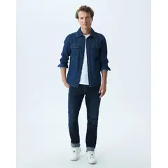 CHEVIGNON - Camisa para Hombre de Demin Clásica Atemporal