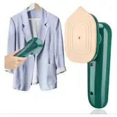 GENERICO - Plancha Para Ropa Mini Viajera Portátil Con Agua Y En Seco Color Verde