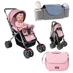 BRITOCHET - Coche Paseador Bebe + Organizador De Pañalera Ref Bc-2005