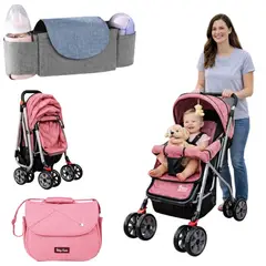 BRITOCHET - Coche Paseador Bebe + Organizador De Pañalera Ref Bc-2005