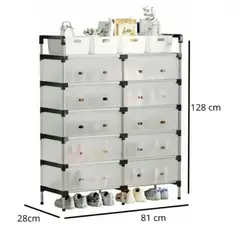 GENERICO - Organizador De Zapatos 5 Niveles Zapatero Doble Con Tapa