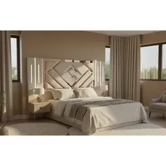 GENERICO - Base de cama Orizon Diamond con luces led