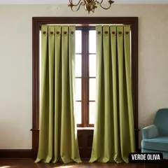 SALOMON - Cortina Jacquard de Poliéster lima 2.8 m x 2 m – Decorativa