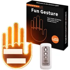 GENERICO - Señal de Mano Led para Carro con Luz de Gestos Mano y Dedos