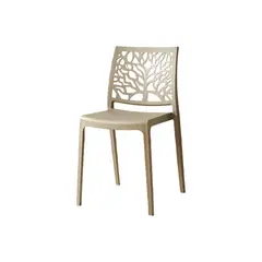 RTA DESIGN - Silla Harlem Taupe Con espaldar en forma de árbol y diseño minimalista