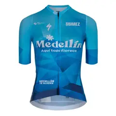 SUAREZ CLOTHING - Jersey De Ciclismo Mujer Suarez Team Medellin Azul