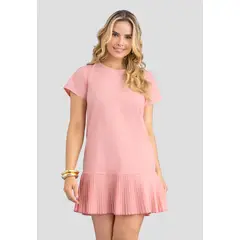 MARKETING PERSONAL - Vestido Corto Mujer Rosa Polvo Mp 113733