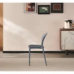 RTA DESIGN - Silla Queens Gris Oscuro Con espaldar redondo y diseño minimalista