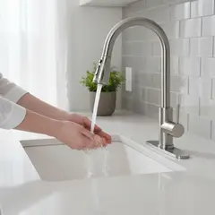 ORIGINS - Griferia Para Cocina extraible y rotación 360 grados color plateado