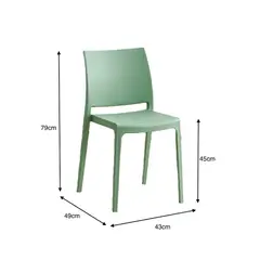 RTA DESIGN - Silla Soho Verde Con espaldar cerrado y diseño minimalista